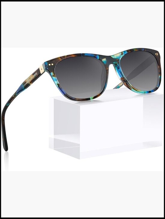 Polarized Cat Eye Sunglasses UV 400 Protection Acetate Frame Small Face